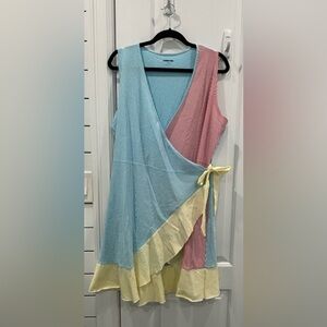 Seersucker Beach Coverup Sundress